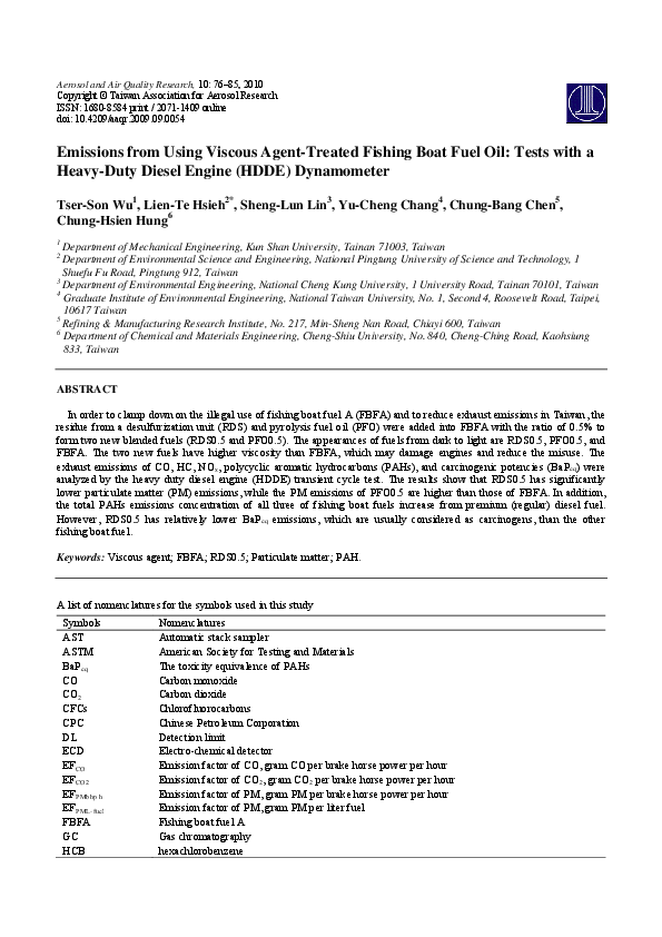 (PDF) Emissions from Using Viscous Agent-Treated Fishing Boat Fuel Oil ...