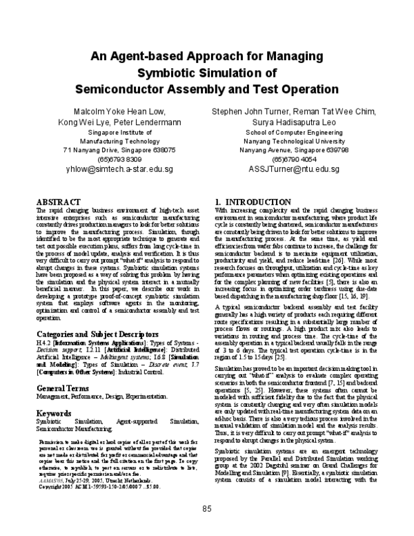 (PDF) An agent-based approach for managing symbiotic simulation of ...