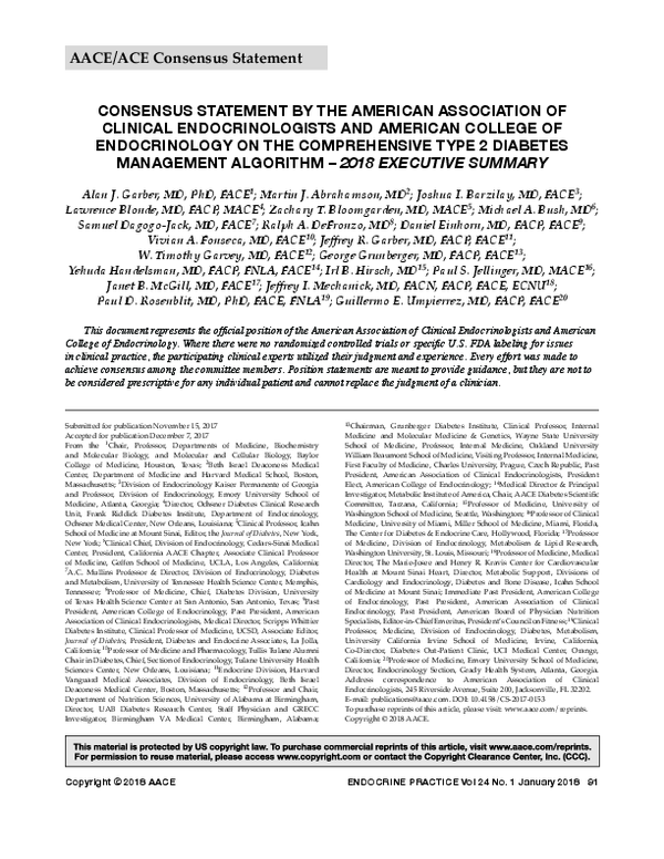 (PDF) Consensus Statement by the American Association of Clinical ...