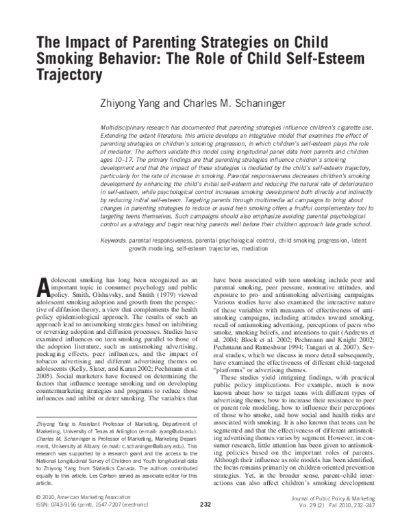 (PDF) The Impact of Parenting Strategies on Child Smoking Behavior: The ...