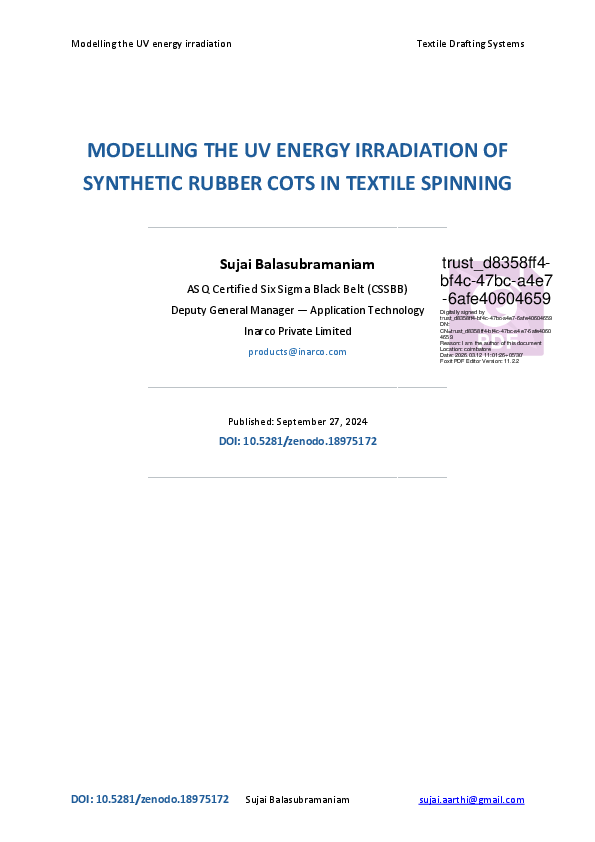 (PDF) Modelling the UV energy irradiation Textile Drafting Systems