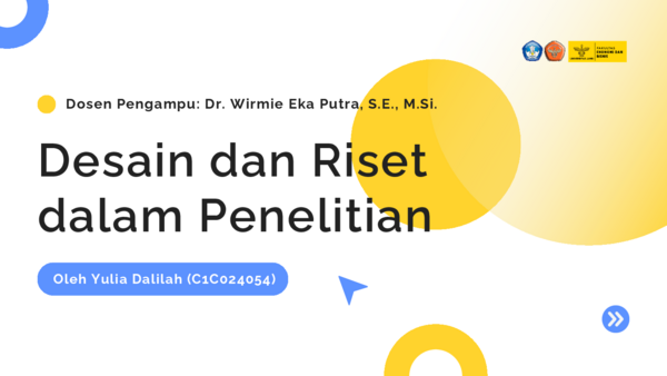 (PDF) PPT Desain dan Riset dalam Penelitian