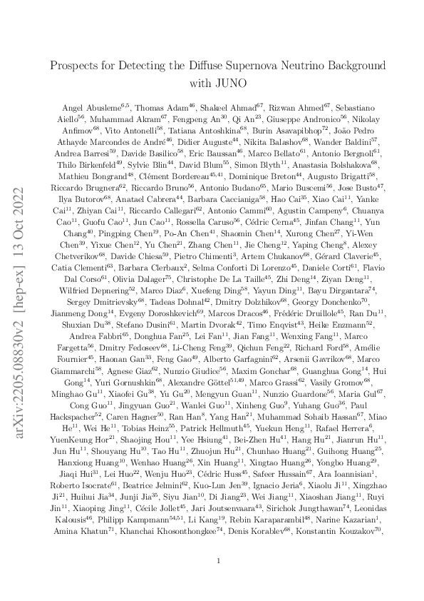 (PDF) Prospects for detecting the diffuse supernova neutrino background ...
