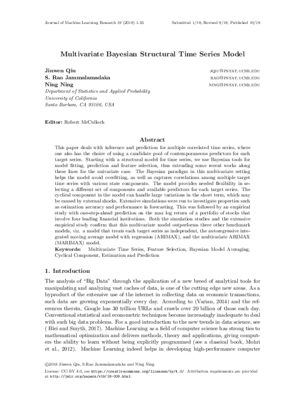 (PDF) Multivariate Bayesian structural time series model