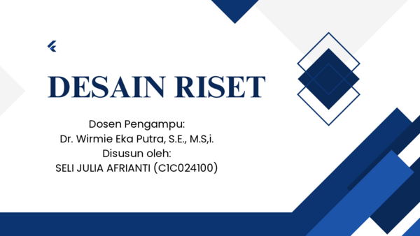 (PDF) PPT DESAIN RISET METODOLOGI PENELITIAN