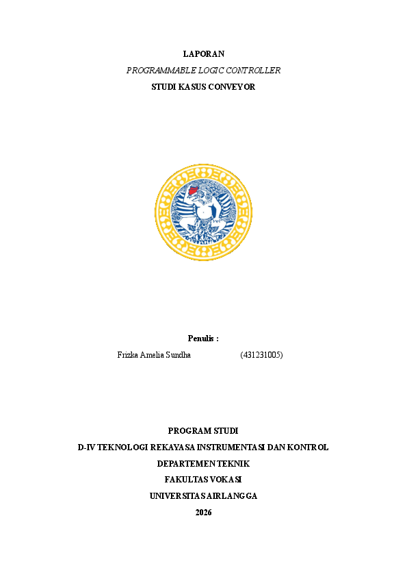 (PDF) PROGRAMMABLE LOGIC CONTROLLER CONVEYOR