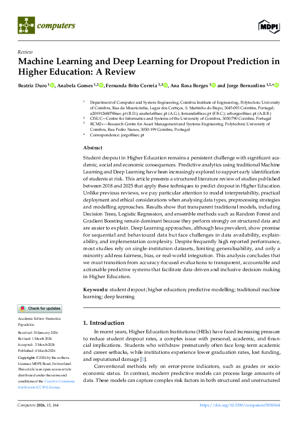 (PDF) Machine Learning and Deep Learning for Dropout Prediction in ...