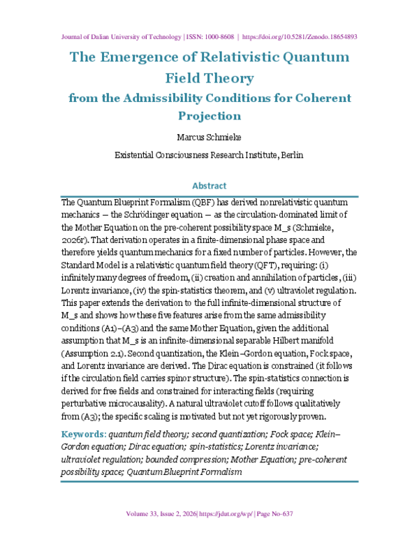 (PDF) The Emergence of Relativistic Quantum Field Theory from the ...