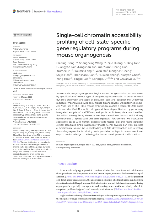 (PDF) Single-cell chromatin accessibility profiling of cell-state ...