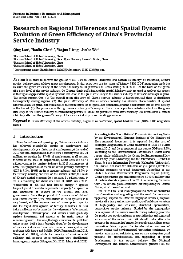 (PDF) Research on Regional Differences and Spatial Dynamic Evolution of ...