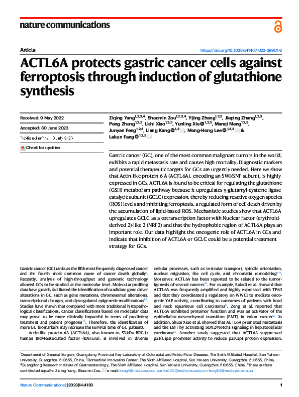 does glutathione give you gas Study Finds Cancer Cells Use Glutathione as Fuel to Drive Growth