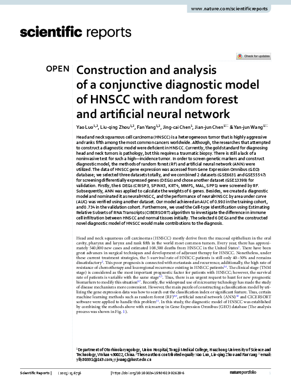 (PDF) Construction and analysis of a conjunctive diagnostic model of ...