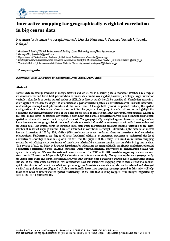 (PDF) Interactive mapping for geographically weighted correlation in ...