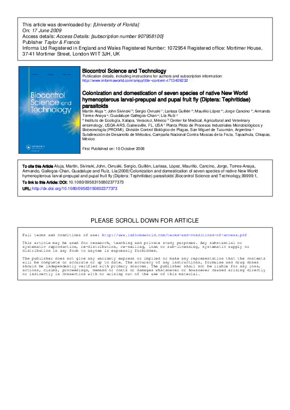(PDF) Colonization and domestication of seven species of native New ...