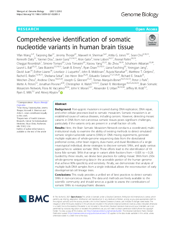 (PDF) Comprehensive identification of somatic nucleotide variants in ...