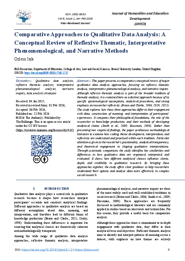 (PDF) Comparative Approaches to Qualitative Data Analysis: A Conceptual ...