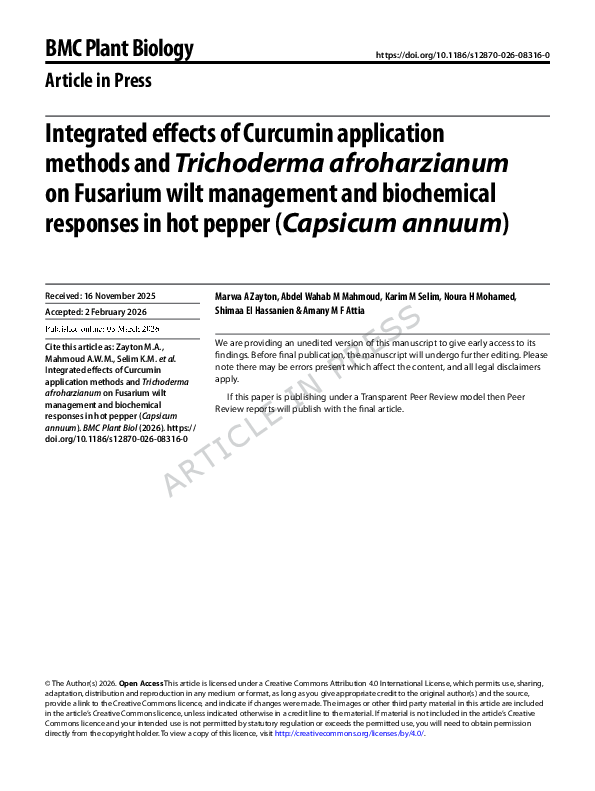 (PDF) Integrated effects of Curcumin application methods and ...