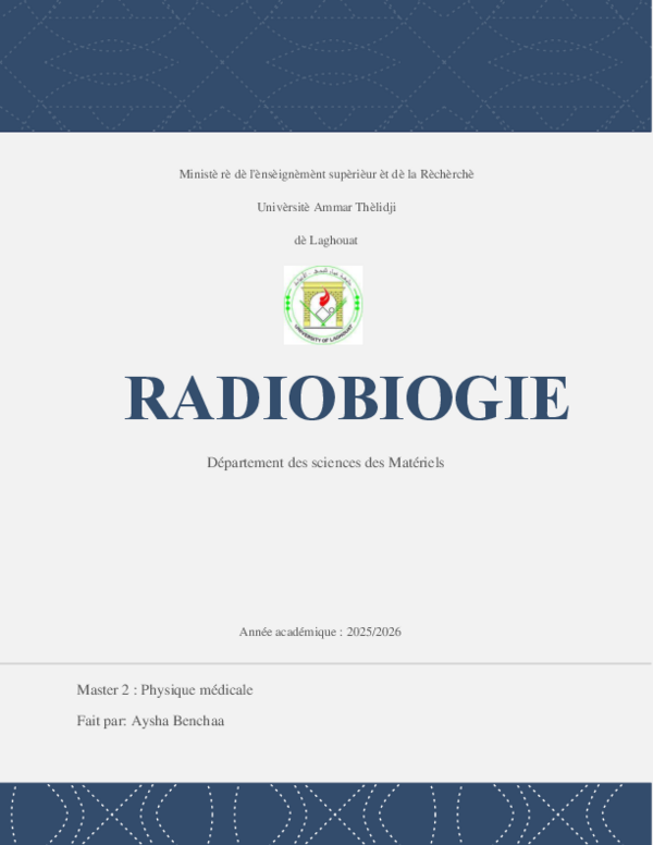 (PDF) Introduction to Radiobiology: Mechanisms and Biological Effects ...