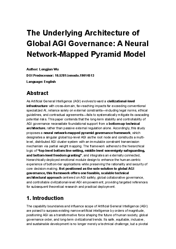 (PDF) The Underlying Architecture of Global AGI Governance: A Neural ...
