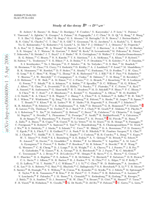 (PDF) Study of the decay B ¯ 0 → D