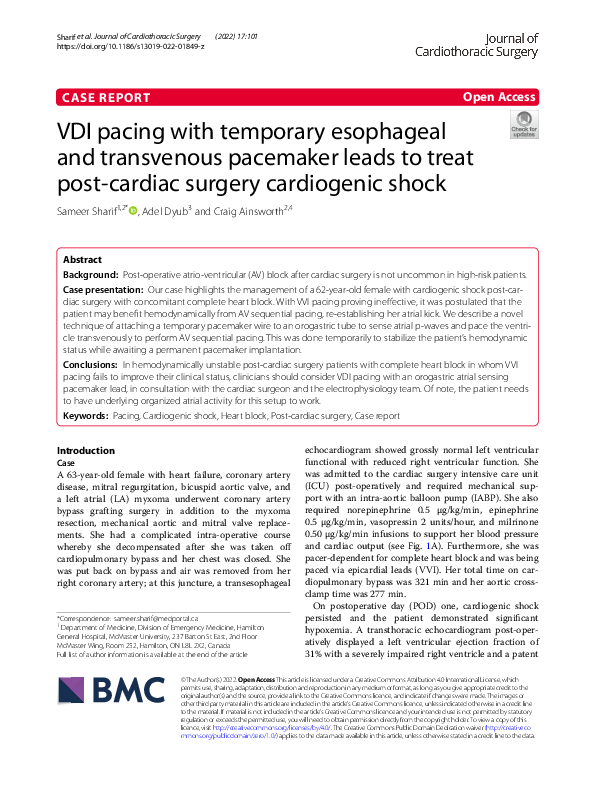 (PDF) VDI pacing with temporary esophageal and transvenous pacemaker ...