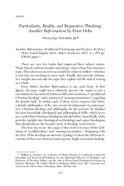 (PDF) Particularity, Reality, and Reparative Thinking: Another ...