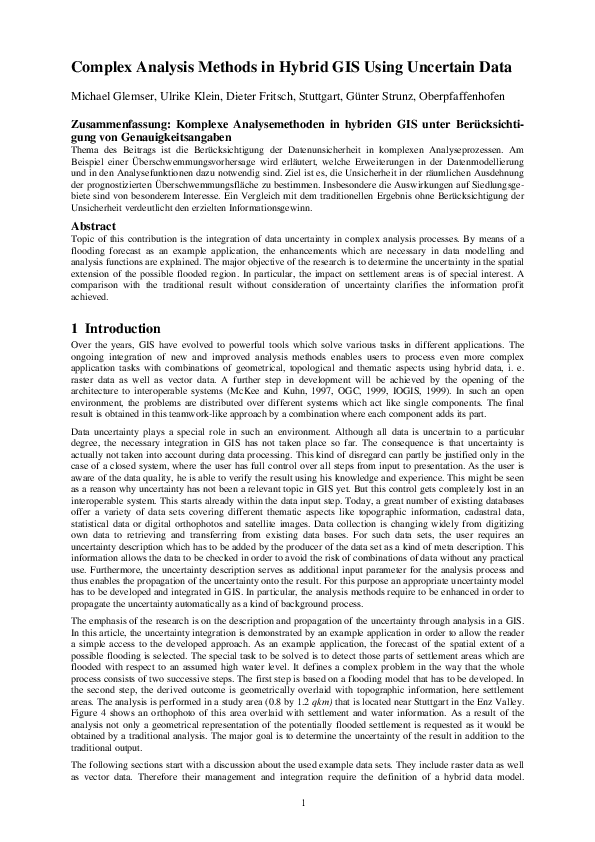 (PDF) Complex Analysis Methods in Hybrid GIS Using Uncertain Data