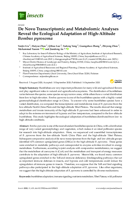 (PDF) De Novo Transcriptomic and Metabolomic Analyses Reveal the ...