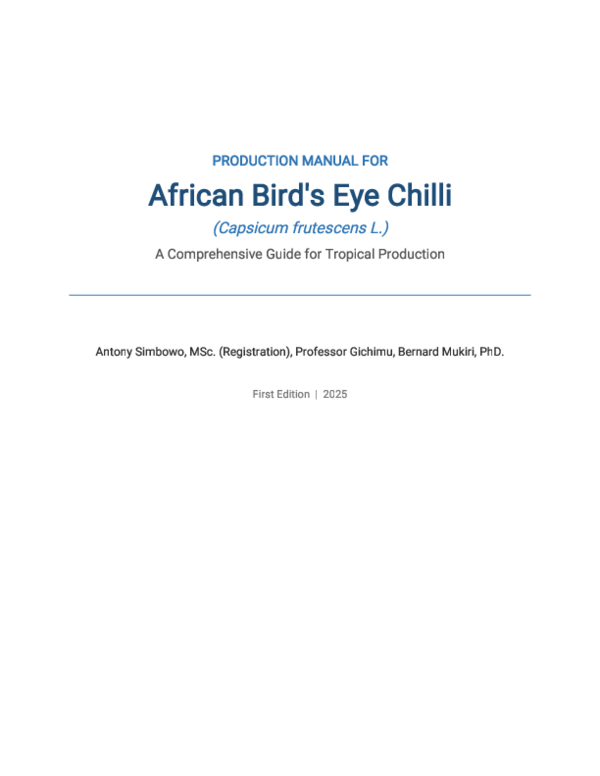 (PDF) African Birds Eye Chilli Production Manual