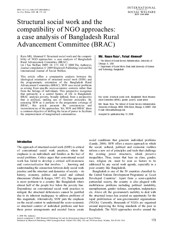 (PDF) Structural social work and the compatibility of NGO approaches: a ...