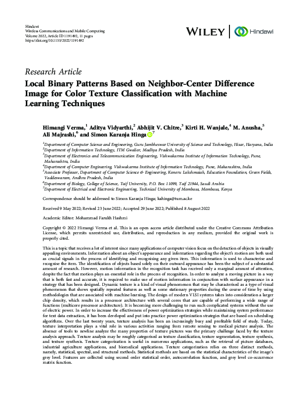 (PDF) Local Binary Patterns Based on Neighbor-Center Difference Image ...