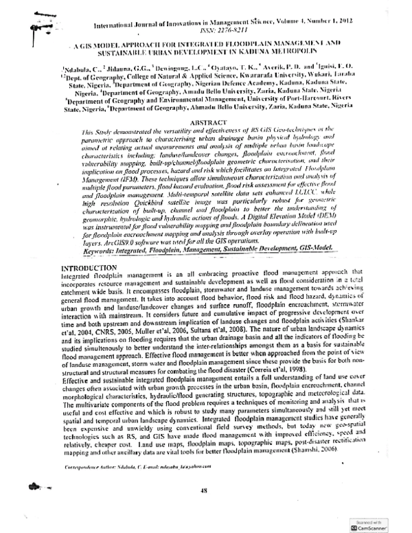 (PDF) A GIS Model Approach for Integrated Floodplain Management and ...