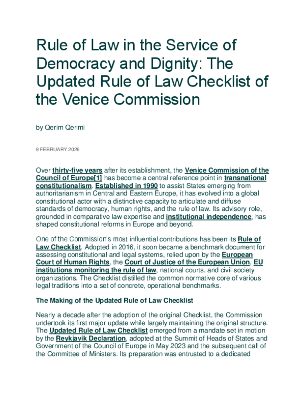 (PDF) Rule of Law in the Service of Democracy and Dignity: The Updated ...