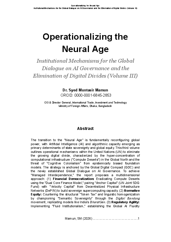(PDF) Operationalizing the Neural Age Institutional Mechanisms for the ...
