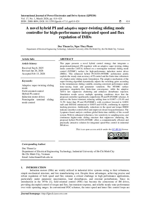(PDF) A novel hybrid PI and adaptive super-twisting sliding mode ...