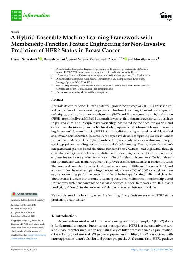 (PDF) A Hybrid Ensemble Machine Learning Framework with Membership ...