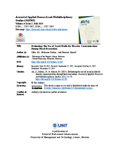 (PDF) Evaluating The Use of Social Media for Disaster Communication ...