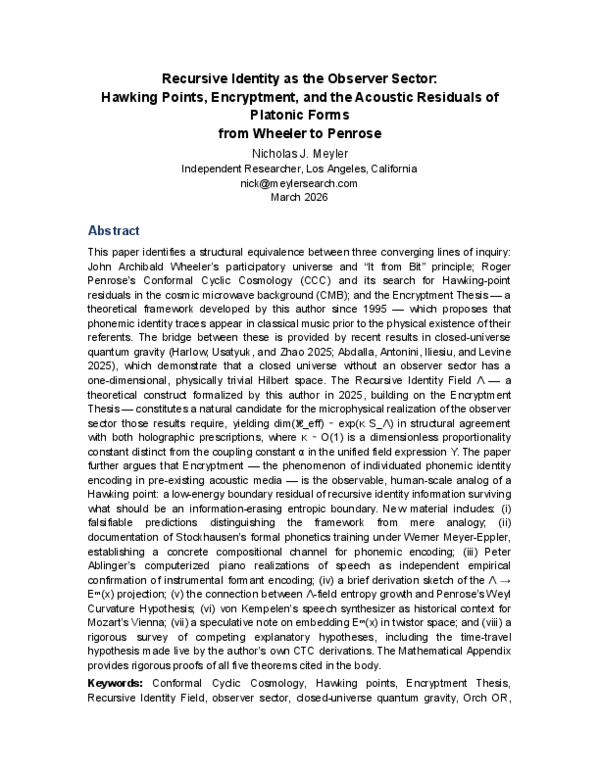 (PDF) Recursive Identity as the Observer Sector: Hawking Points ...