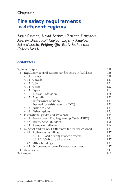 (PDF) Fire safety requirements in different regions