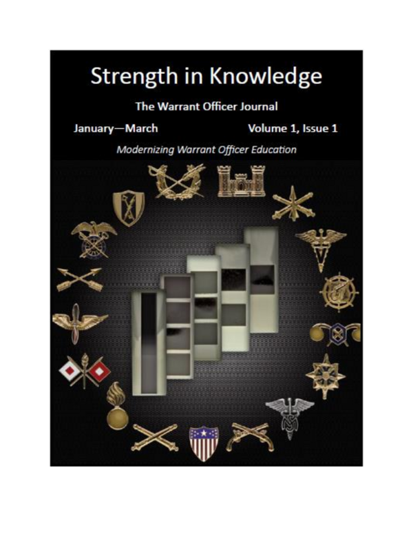 (PDF) Strength in Knowledge: The Warrant Officer Journal