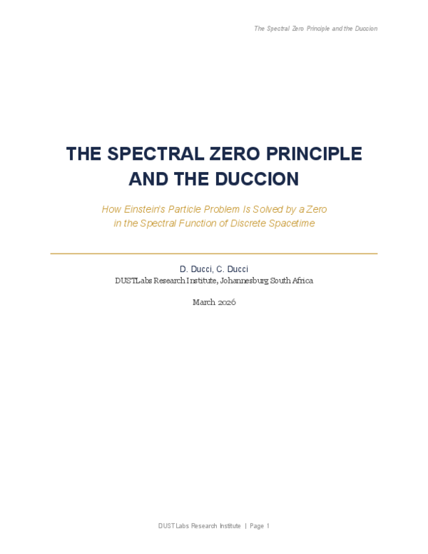 (PDF) THE SPECTRAL ZERO PRINCIPLE AND THE DUCCION How Einstein's ...