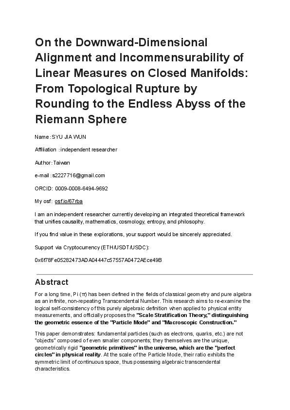 (PDF) On the Downward-Dimensional Alignment and Incommensurability of ...