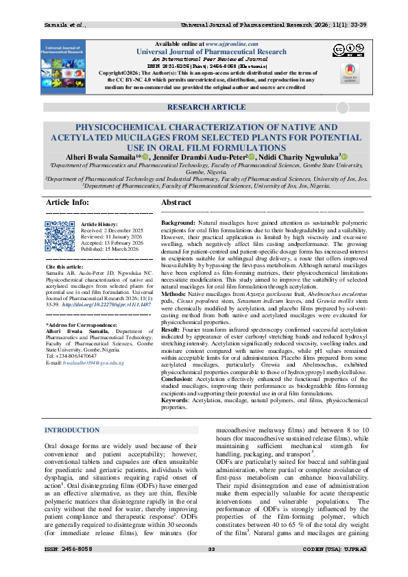 (PDF) PHYSICOCHEMICAL CHARACTERIZATION OF NATIVE AND ACETYLATED ...