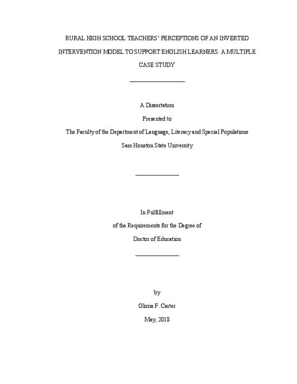 (PDF) Rural high school teachers' perceptions of an inverted ...