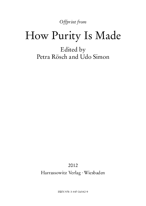 (PDF) „Ritual Purity in Jewish Lore and Law“, in: How Purity is Made ...