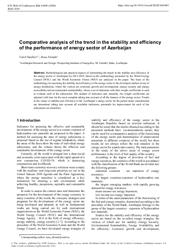 (PDF) Comparative analysis of the trend in the stability and efficiency ...