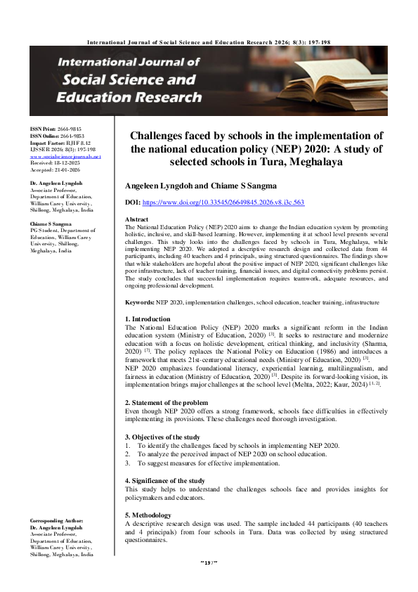 (PDF) Challenges faced by schools in the implementation of the national ...