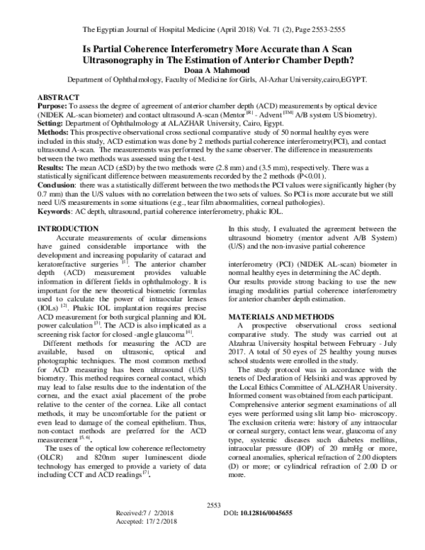 (PDF) Is Partial Coherence Interferometry More Accurate Than a Scan ...