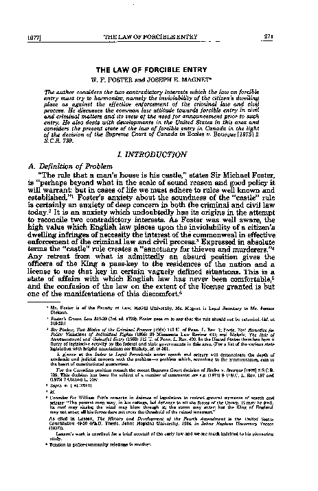 (PDF) The Law of Forcible Entry