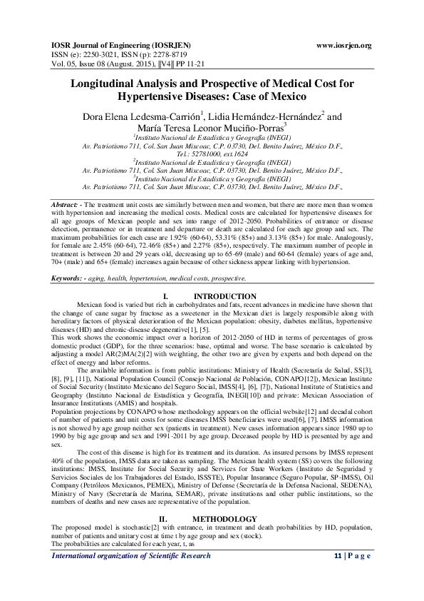 (PDF) Longitudinal Analysis and Prospective of Medical Cost for ...